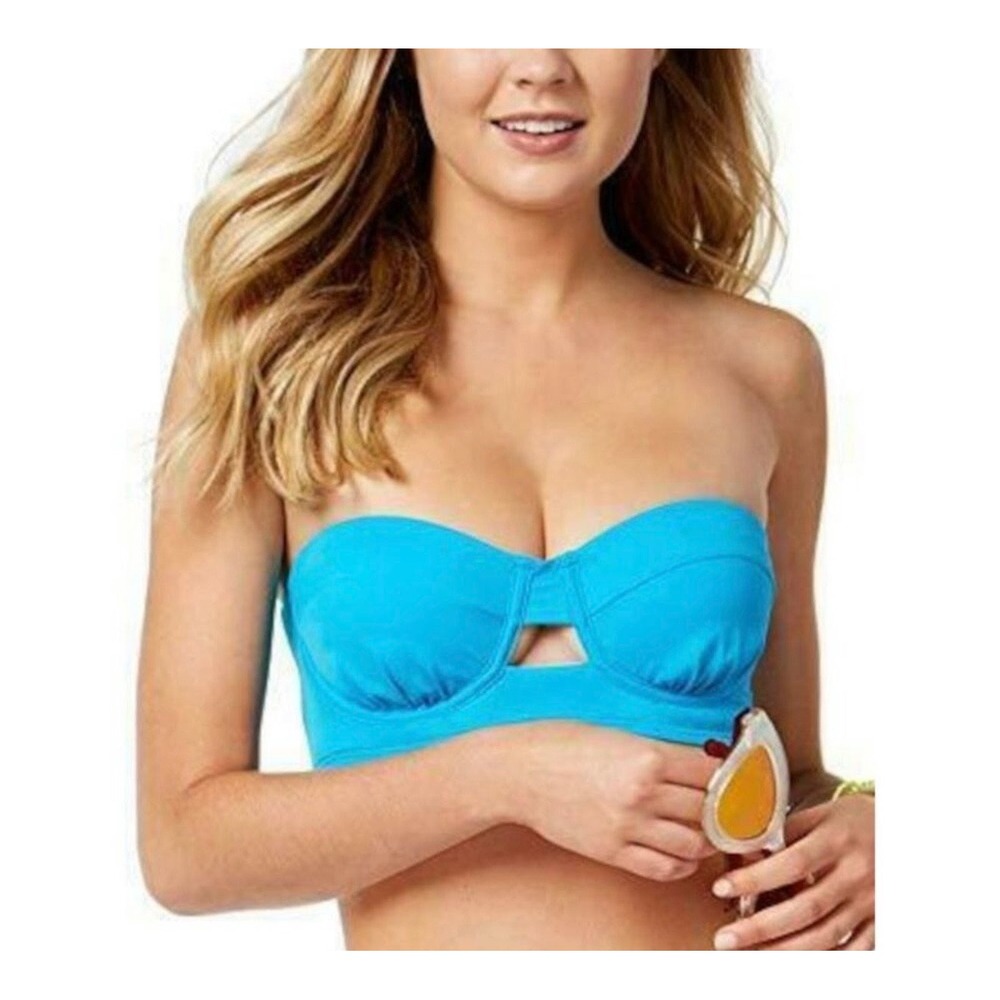 Sundazed Abbi Tide Wave Blue Underwire Bikini Top F17024 Size 36C NWT